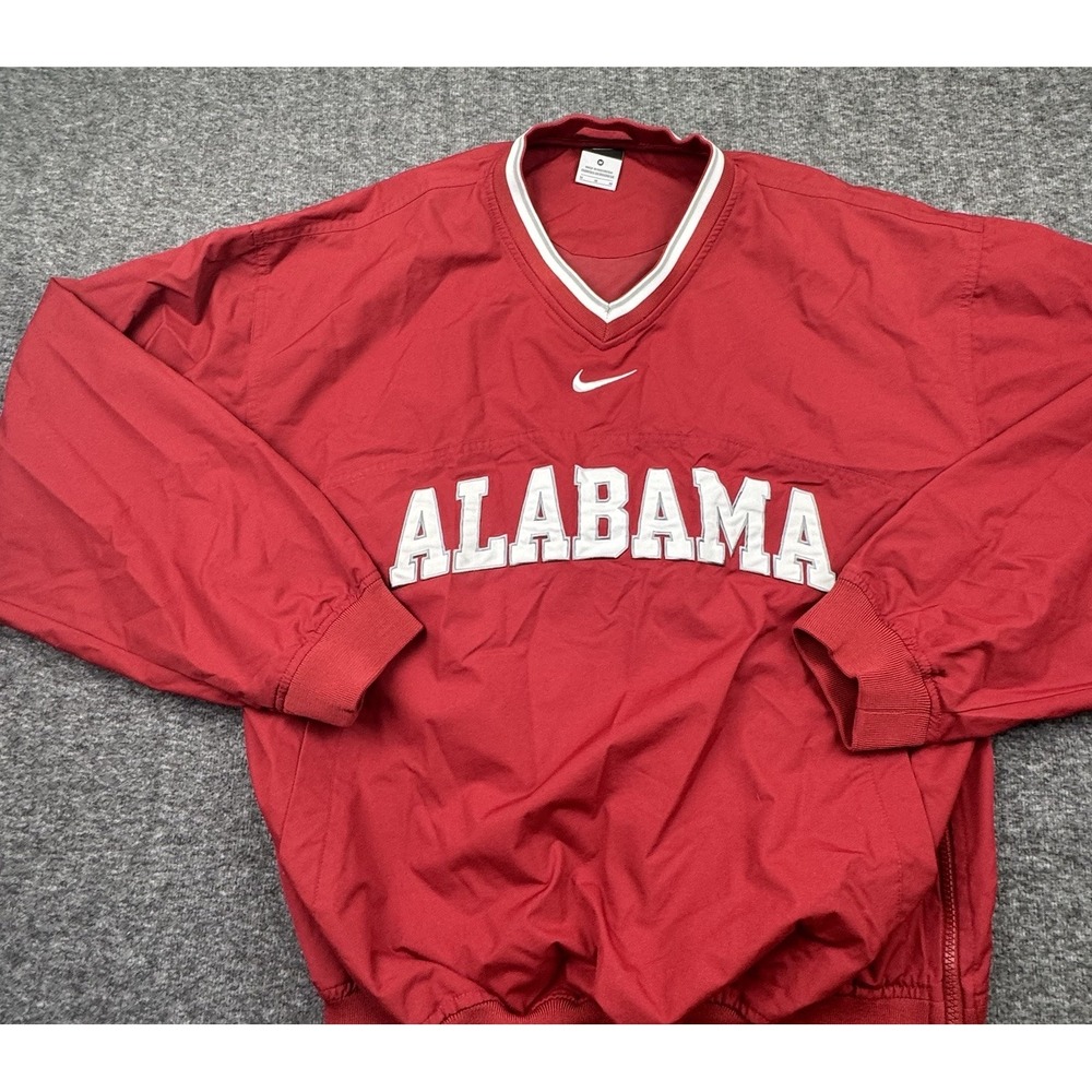 Nike University Of Alabama Crimson Tide Windbreaker Pullover Sz M Center Swoosh